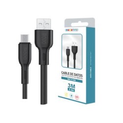 Modorwy Cable MC5108 Micro 2.4A 3m Black Modorwy Cable MC5108 Micro 2.4A 3m Black